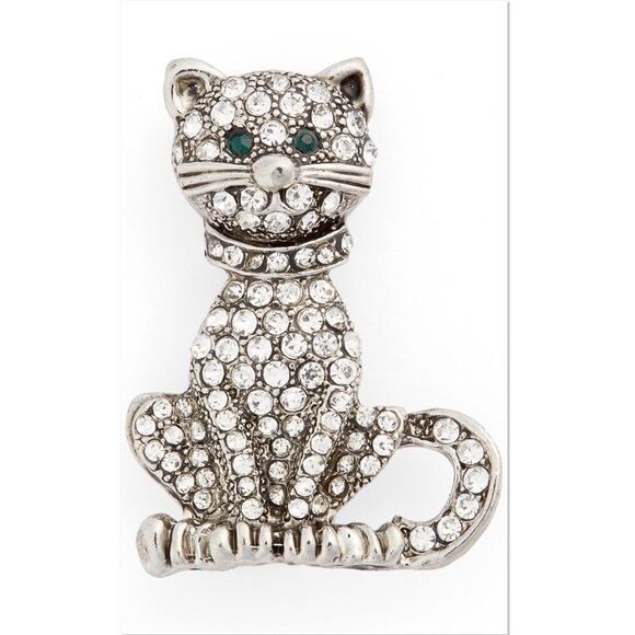 Cara Crystal Cat Pin (G1) - Picture 1 of 6
